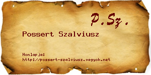 Possert Szalviusz névjegykártya